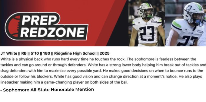 JT23White's tweet photo. Thanks for the write-up @PrepRedzoneUT! https://t.co/Ji4PhpMHpp
