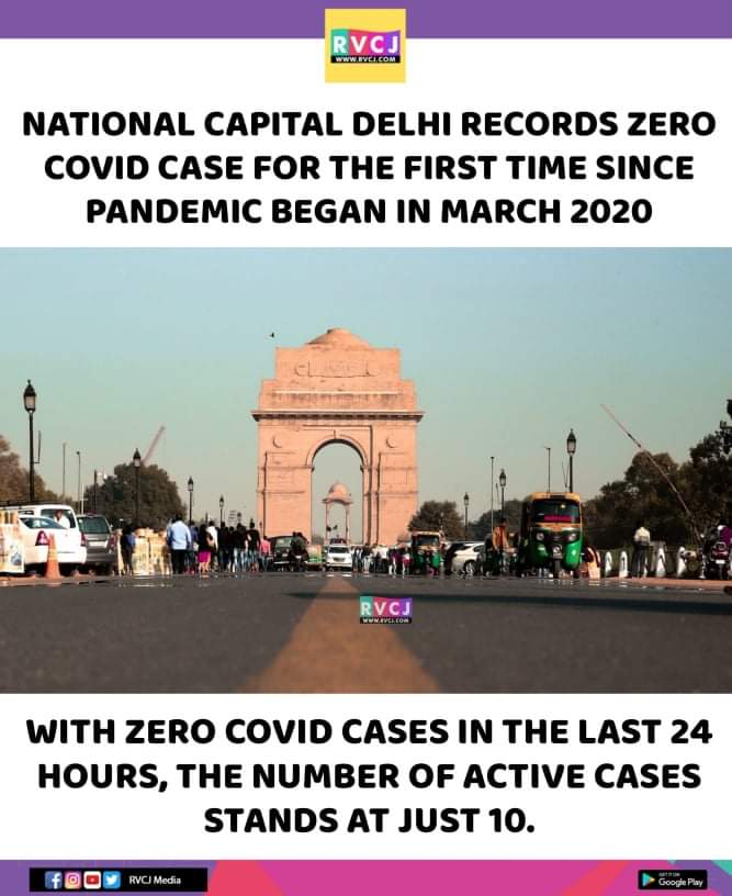 RVCJ Media on Twitter "Zero Covid Cases in Delhi"