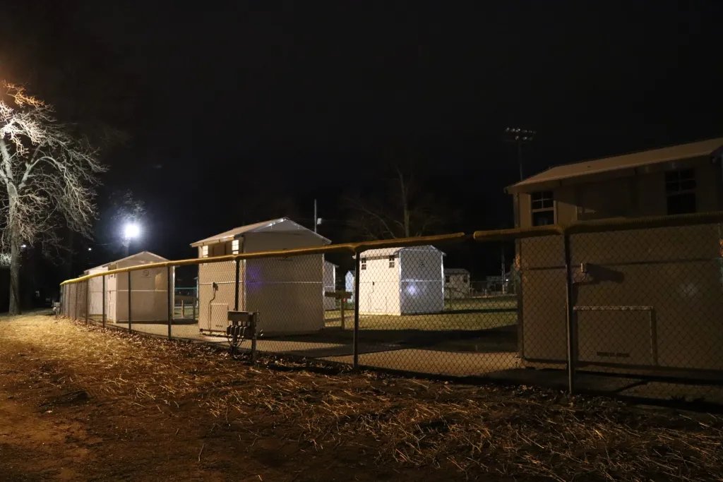 GsoWhoa's tweet photo. This isn't a solution to homelessness. This is an internment camp. https://t.co/puVpA11lYo