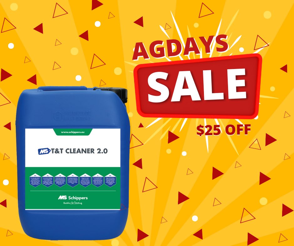 Kicking off Ag Days with a sale! 

$25 off a jug of T&amp;T Cleaner till the end of January! 

Head on over to your local Redfern’s to pick up yours today!