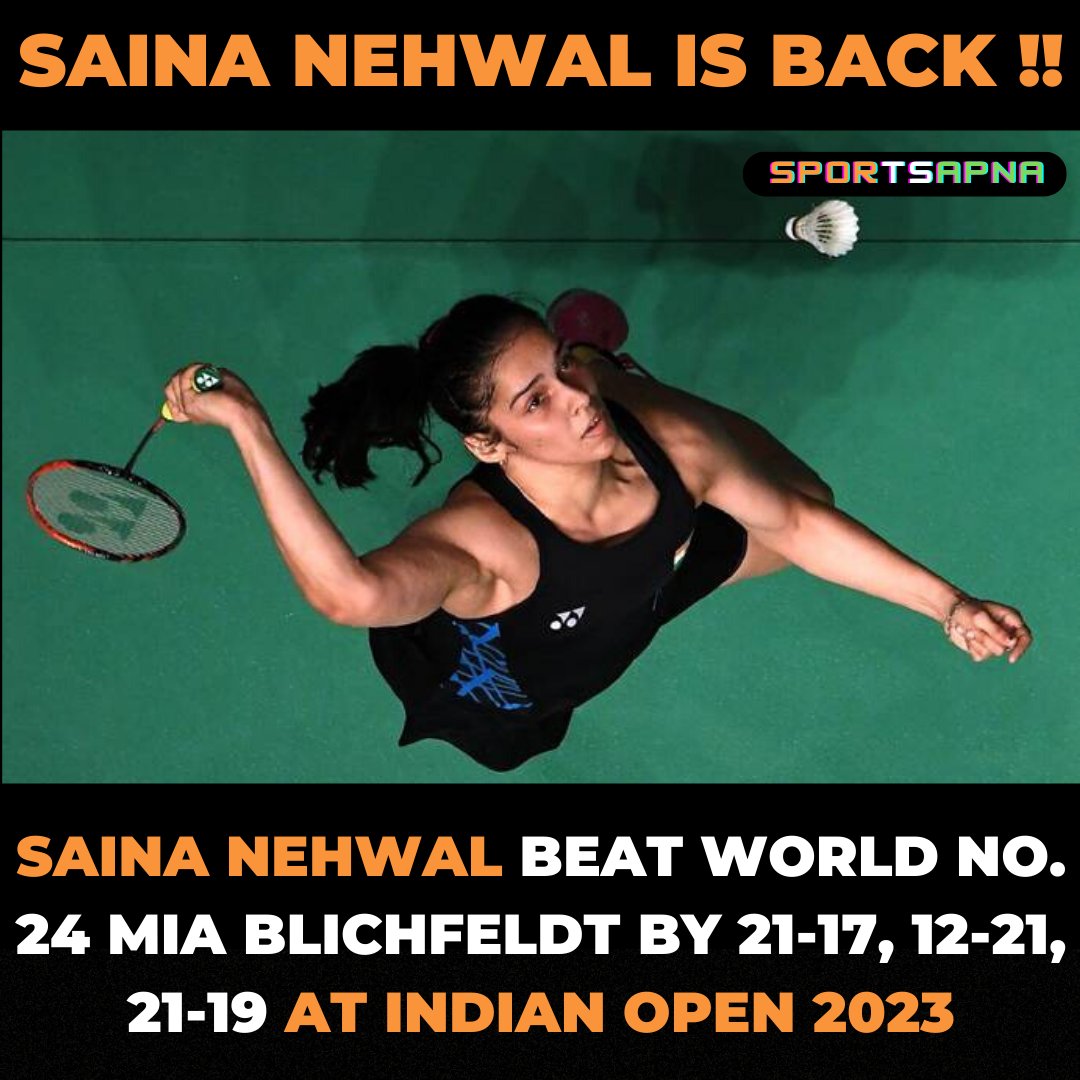 Welcome Back Champion 🤩🥳

Saina Nehwal Storm into the 2nd Round of Women's Singles at Indian open 2023

#SainaNehwal #IndianOpen2023 #Badminton #BadmintonIndia #IndianBadminton