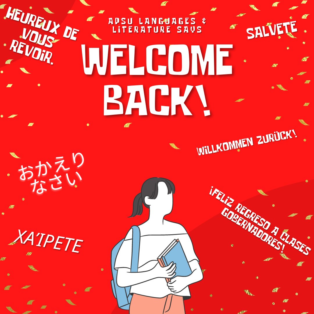 Welcome Back students of Languages &amp; Literature!