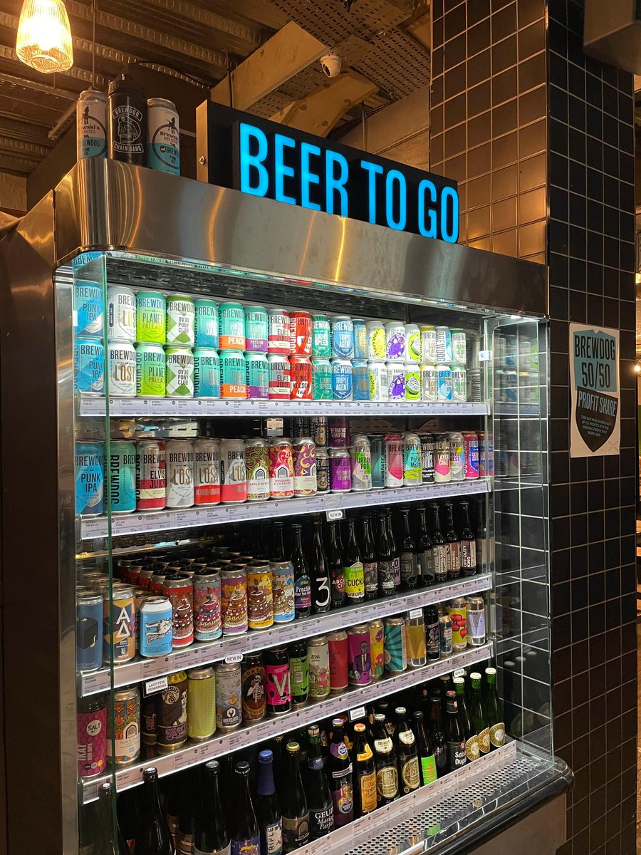 Our Beer To Go fridge is fully stocked and ready for you to grab and go!! We’ve got a selection of Brewdog beers and a great choice of guest beer to choose from 🍻🍻 #brewdog #brewdogofficial #london #craftbeer #londoncraftbeer #goodfood #londonfood #londonburgers #londondeals
