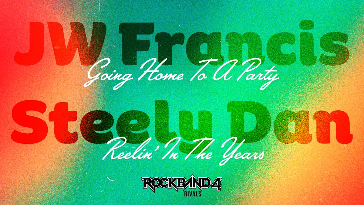 RockBand's tweet photo. . @JWFranfran “Going Home To A Party” and Steely Dan “Reelin’ In The Years” are, respectively, a future classic and a well-established cultural staple. This new DLC will be available for purchase on Thursday. 

https://t.co/iIs7wKWZ8P https://t.co/lIVtna5dqp