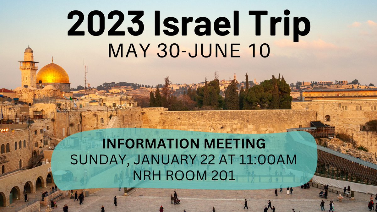 CrossChurchDFW's tweet photo. Join Pastor Scott this Sunday at 11 for an informational meeting on an upcoming trip to the Holy Land. https://t.co/2z7EZOJ0E8