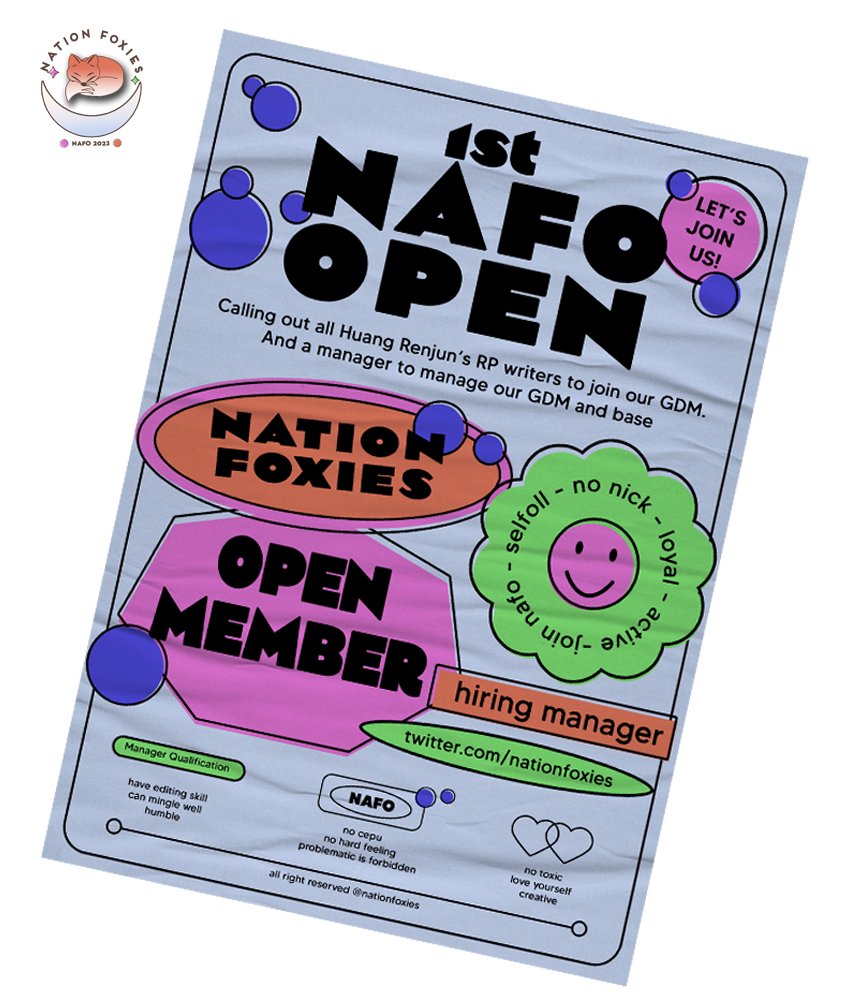 Pleasant day! We, NationFoxies, are currently looking for all Renjun RPs to become a part of us. We’re also on a mission to find a manager and another squad to be friends with. Please leave a trace below if you are interested.

A retweet and tag would be much appreciated.