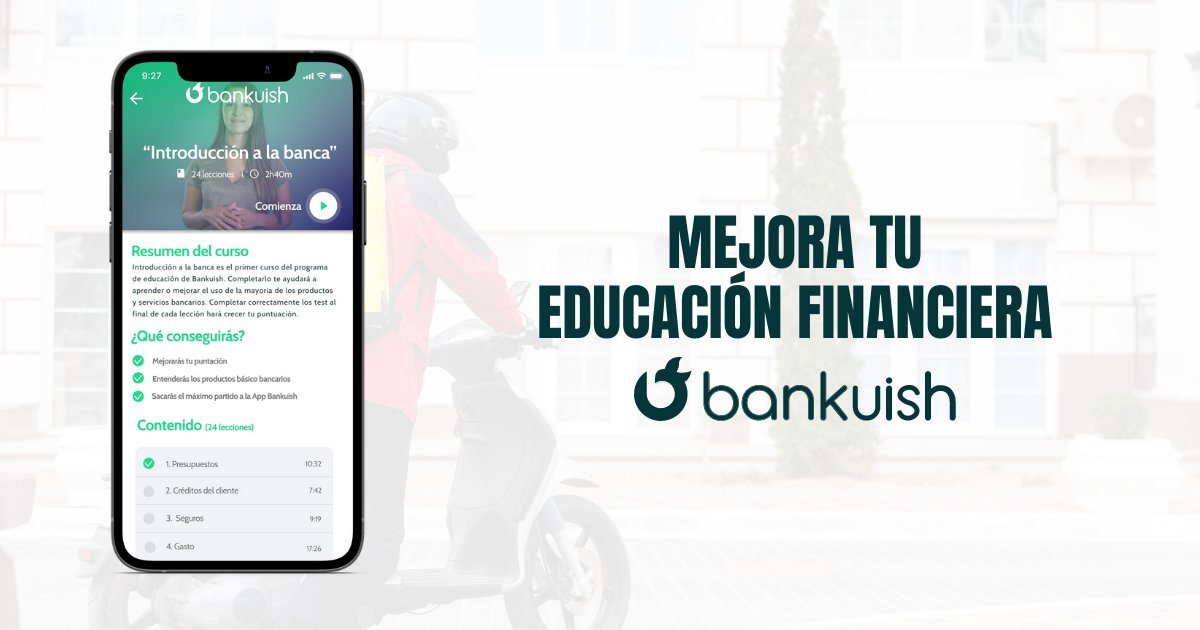 👉 En Bankuish estamos comprometidos con la inclusión financiera.

En la app de Bankuish ofrecemos cursos con los que crecer mientras el usuario mejora su educación financiera 🚀

#InclusiónFinanciera