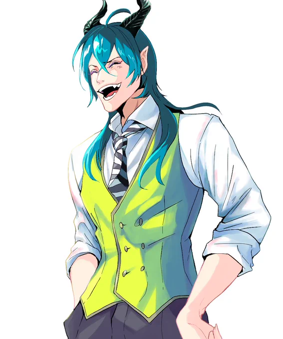 マレウス誕生日おめでとうこれはポートフェストで青春を謳歌するかつての君だよ(過去絵)#マレウス・ドラコニア誕生祭2023 