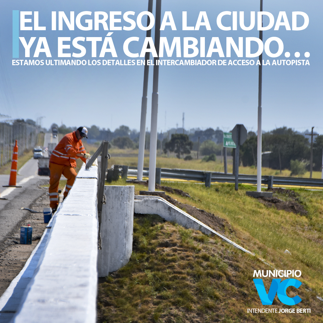 JorgeBertiVC's tweet photo. EL INGRESO A LA CIUDAD YA ESTA CAMBIANDO…

👷Estamos ultimando los detalles en el intercambiador de acceso a la Autopista.

👉 Obra largamente soñada que mejorará el ingreso y egreso a nuestra Ciudad y a todo el Departamento.
 
Más info: https://t.co/aj1wDAx0LY https://t.co/cqlPmyhkdc