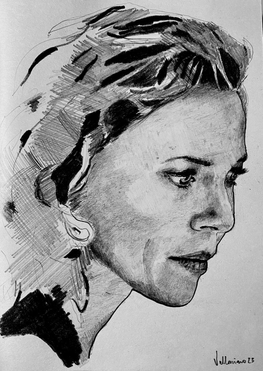 ABEL_VELLARINO's tweet photo. Connie Nielsen. Lápiz sobre papel. https://t.co/EtVrxaThMA