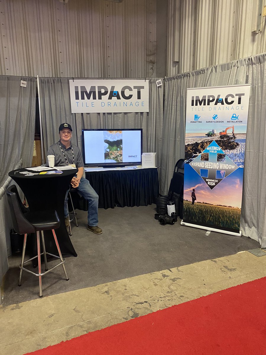 taylormealy's tweet image. Come down to barn 2 booth 1616 to talk tile drainage! Giving away 80 acres worth of design!