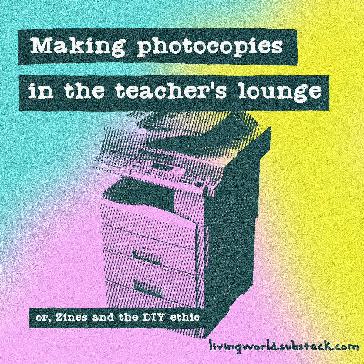 dave_unger's tweet photo. I've been finding inspiration in #zines lately. They point to a #DIY world where everyone has something to say. Zines say: "Hey, you: you can start a zine." Here are some resources. https://t.co/g0kPC29WRj https://t.co/3TOGMj0kRg