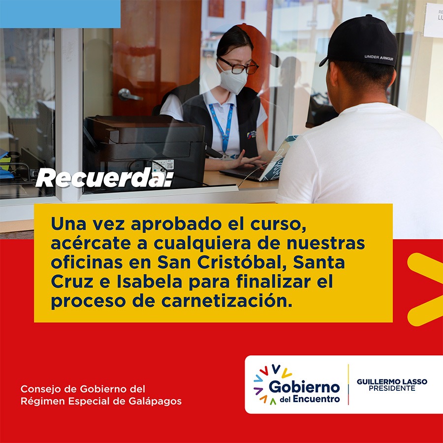 CGGalapagos's tweet photo. Si cumples los requisitos para obtener una residencia, temporal o permanente en #Galápagos debes aprobar el curso de "Conservación de Recursos Naturales, Protección Ambiental y Desarrollo Sustentable". 

Ahora este trámite es #ServicioEnLinea: https://t.co/4wIW5K2Gh0 https://t.co/6VuNCIqehX