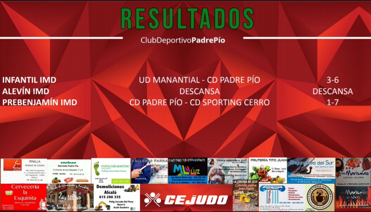 📋 ¡Resultados del fin de semana para los nuestros! 👌🏻🤩

#OrgulloDeBarrio♥️