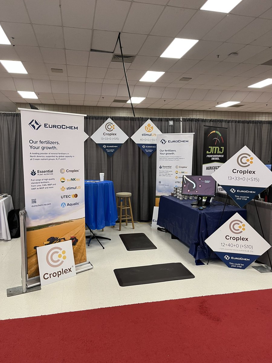 Day 1 of Ag Days in Brandon Manitoba is a go! Stop by and see us in EuroChem booth 260 in the UTC Pavilion! #agdays23 #mbag #cdnag #eurochemgroup #eurochem