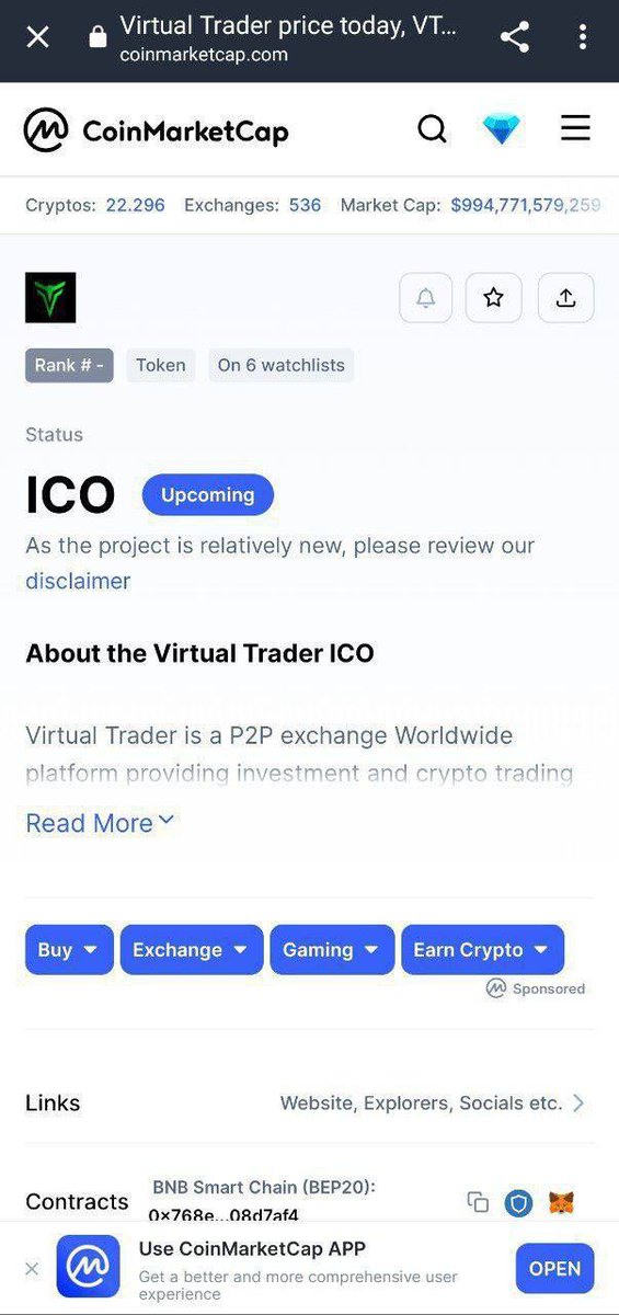virtualtrader0's tweet photo. https://t.co/DFzbuTWnHq
#VirtualTrade #VTR #ICO #CMC #Pinksale #Fairlaunch #100xgem https://t.co/2VczD0weuK