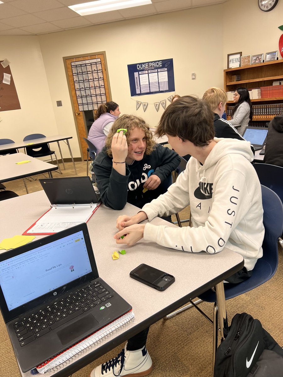 laurenrabourn's tweet image. Communication is difficult. Imagine not being able to hear.

After reading about one person’s memories describing her challenges &amp;amp; triumphs with lip reading &amp;amp; how that impacted her future, Ss were put in her shoes. 

#readmylips #engagedinlearning #connect #yorkdukes