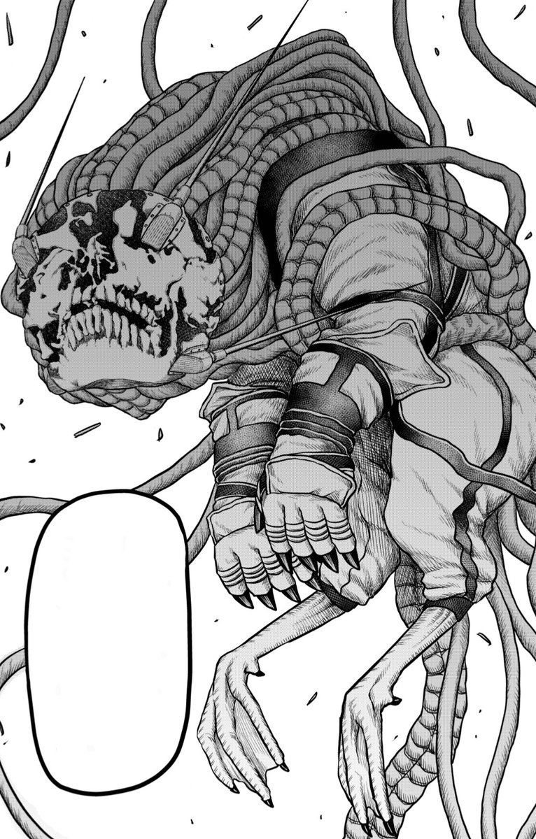 5話から登場している怨霊(完全体)ですが、
こいつこそ3D使えばいいのに
全部描き起こしているので
一体描くのに半日かかります。
#スカベンジャーズアナザースカイ