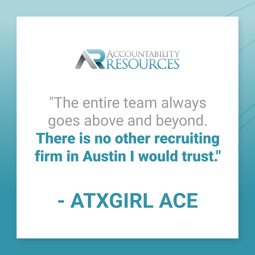 We love making the right connections for our clients! Let us help take your career to new heights today! bit.ly/3gUZG6N 

#AccountabilityResources #Accounting #Finance #Recruiting #Austin #AAFA #PublicAccounting #DirectHire #JobMarket #NowHiring #Jobs #Texas