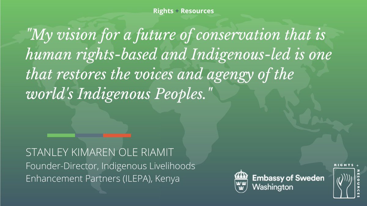 RRI Board Member and Founder-Director of the Indigenous Livelihoods Enhancement Partners, #Indigenous leader Stanley Kimaren Ole Riamit from the Pastoralists Maasai Community in Kenya shares his vision for the future of rights-based conservation + climate action. #RRIDialogue