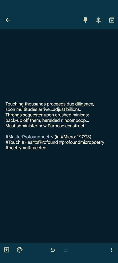 HermanMunster85's tweet photo. #MasterProfoundpoetry (in #Micro; 1/17/23)
#Touch #HeartofProfound #profoundmicropoetry #poetryafire
#poetrymultifaceted #PoetAfire
#SelfAwarePoet #PoetsofTwitter
#poetrylovers #poetrycommunity
#Writer #WritingCommunity 
#poetrytwitter https://t.co/s9K0FKbEUb