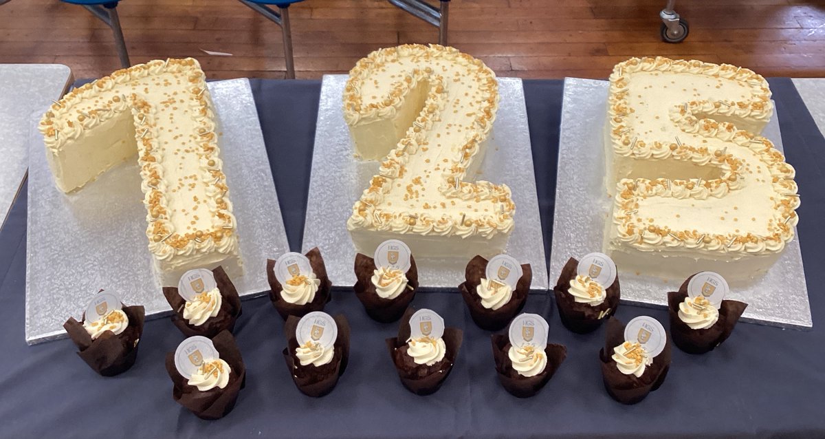 The cutting of the cake 🎂 #125years #125yearsofHGS
