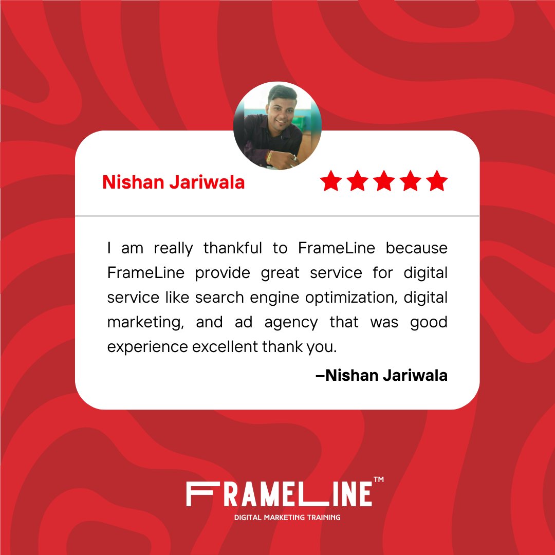 framelineco's tweet photo. Meet Nishant Jariwala, a working professional from Surat.⠀
⠀
Nishant has learned Digital Marketing From FrameLine. He is now doing Professional Blogging and living his passion.⠀
⠀
#FrameLinereviews #Digiperformtraineereviews #DigitalMarketing #Digitalmarketingcareer https://t.co/9OYsAMHswq