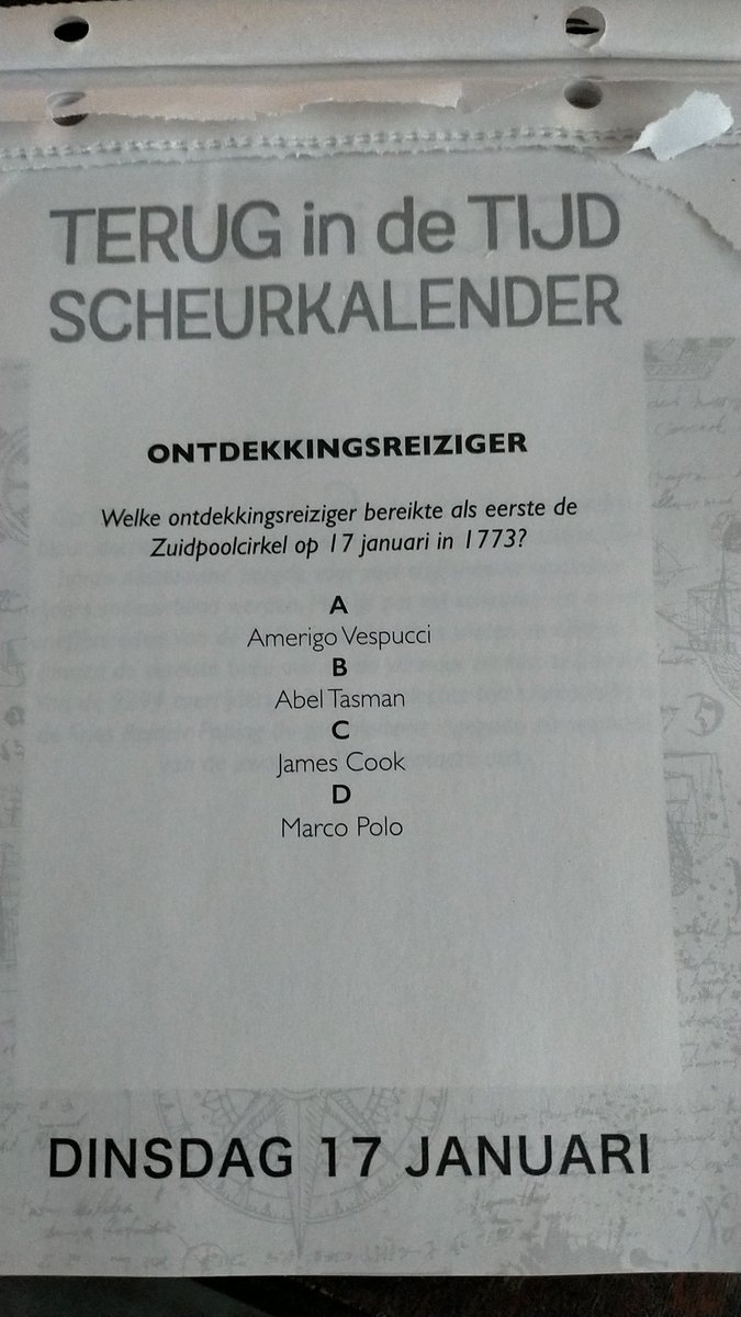 kluizenares's tweet photo. Scheurkalender vraag van de dag
#roeptumaar https://t.co/DvcTYeRthf