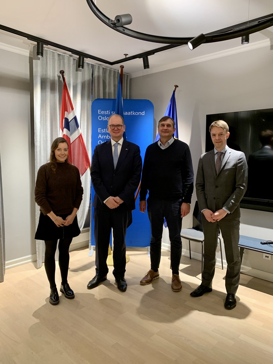 It was a pleasure to meet with Mr. ambassador, Lauri Bambus and Council Mr. Andres Ideon, at the Embassy of Estonia in Norway today. 

The Norway Summit on June 1st will have a very interesting speaker from Estonia. Stay tuned! 
#estonia #norwaysummit #norwayestonia