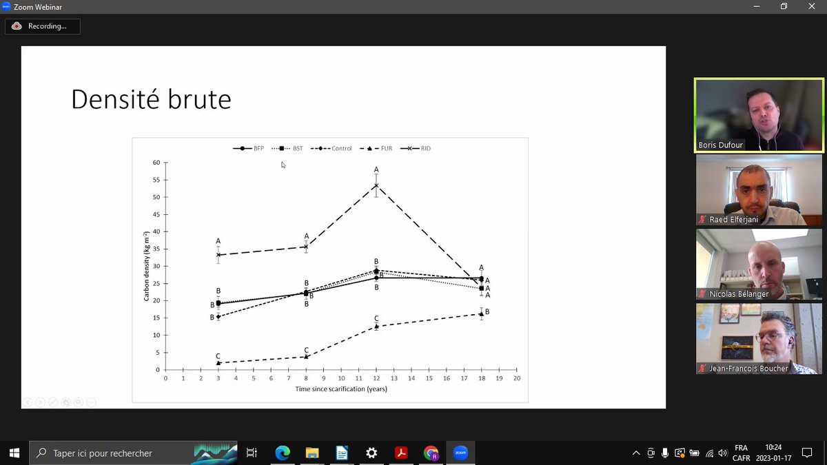 RebLigniQc's tweet photo. En direct ! 
2e partie du webinaire de 2023  @RebLigniQc sur le #scarifiage et le bilan de #carbone en #forêt_boréale par B. Dufour @UQAR https://t.co/Wb1nATHEAJ