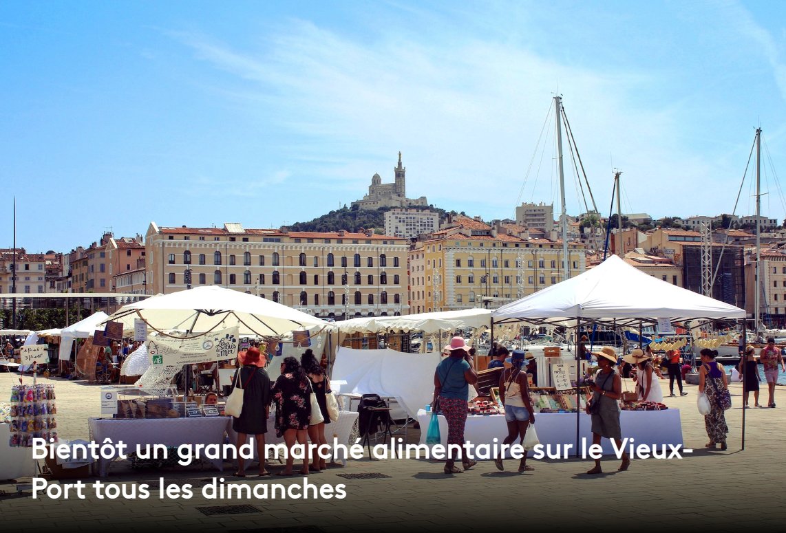 MadeMarseille's tweet photo. 🍅 La Ville de Marseille souhaite mettre en place un grand marché alimentaire tous les dimanches sur le Vieux-Port avant fin 2023. Il fera la part belle aux produits de la mer et de l’arrière-pays.

Nos infos ⤵
https://t.co/ouE4t4bNsw https://t.co/Eoh1lRyLV3