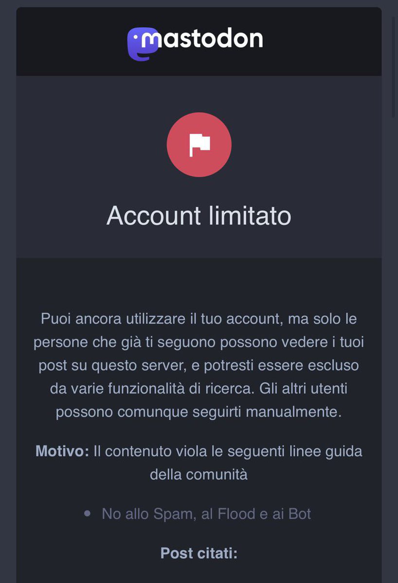 BausciaCafe's tweet photo. Informazione di servizio: Mastodon limita l’account perché la #twintercronaca è considerata flood.
O non ci vuole o non ci merita. https://t.co/7p0uIeK8jE