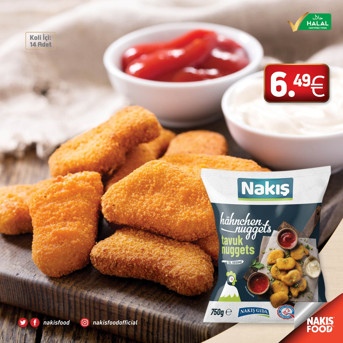 El kesimi çıtır çıtır tavuklar🐔

Hem pratik hem lezzetli😋

#Nakisfood #tavuknugget #tavuk #helalkesim #Helalgida #Hühnernuggets  #food  #Turkishfoods  #TurkischesEssen