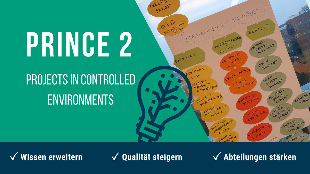 Wir bilden uns weiter :-)
PRINCE2 (Projects IN Controlled Environments) ist eine prozessorientierte und skalierbare Projektmanagementmethode und zählt zu einer der 3 weltweit führenden und anerkannten Zertifizierungen in dem Bereich.