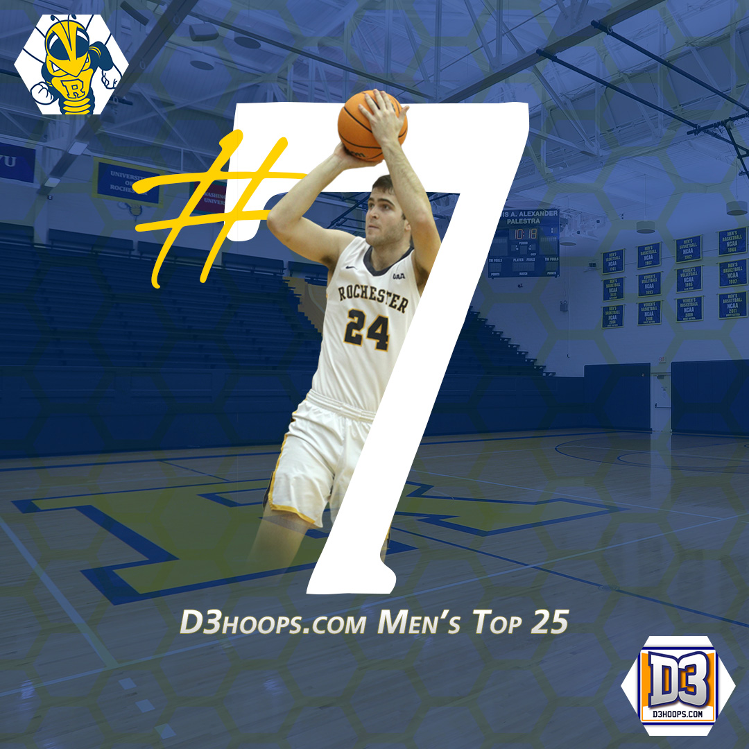 UofRathletics's tweet photo. Hit on a pair of sevens this week 🎰💪

@RochesterWBB and @URMensHoops both moved up to #️⃣7️⃣ in this week's men's and women's @d3hoops.com Top 25!!

#GoJackets // #d3hoops https://t.co/bdPKk5DbSU