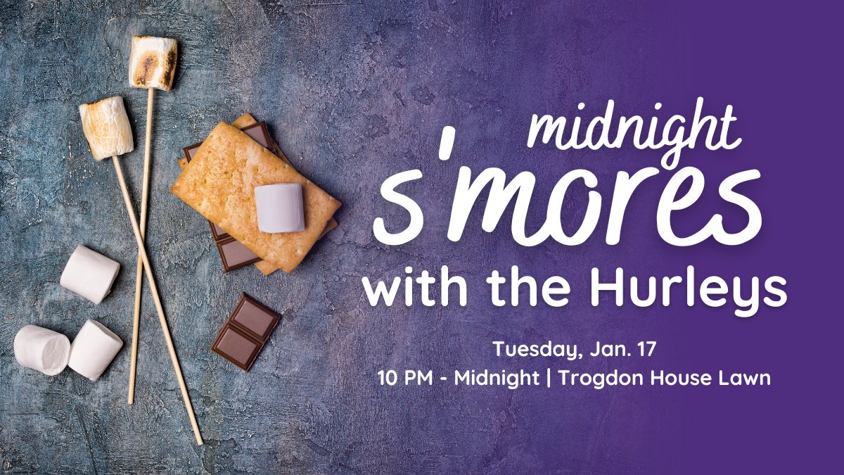 Kindall and I are excited to kick off the <a href="/TarletonState/">Tarleton State University</a> spring semester with s'mores at the Trogdon House tonight from 10 p.m. to midnight! We can't wait to see you all there! 🔥🍫💜
