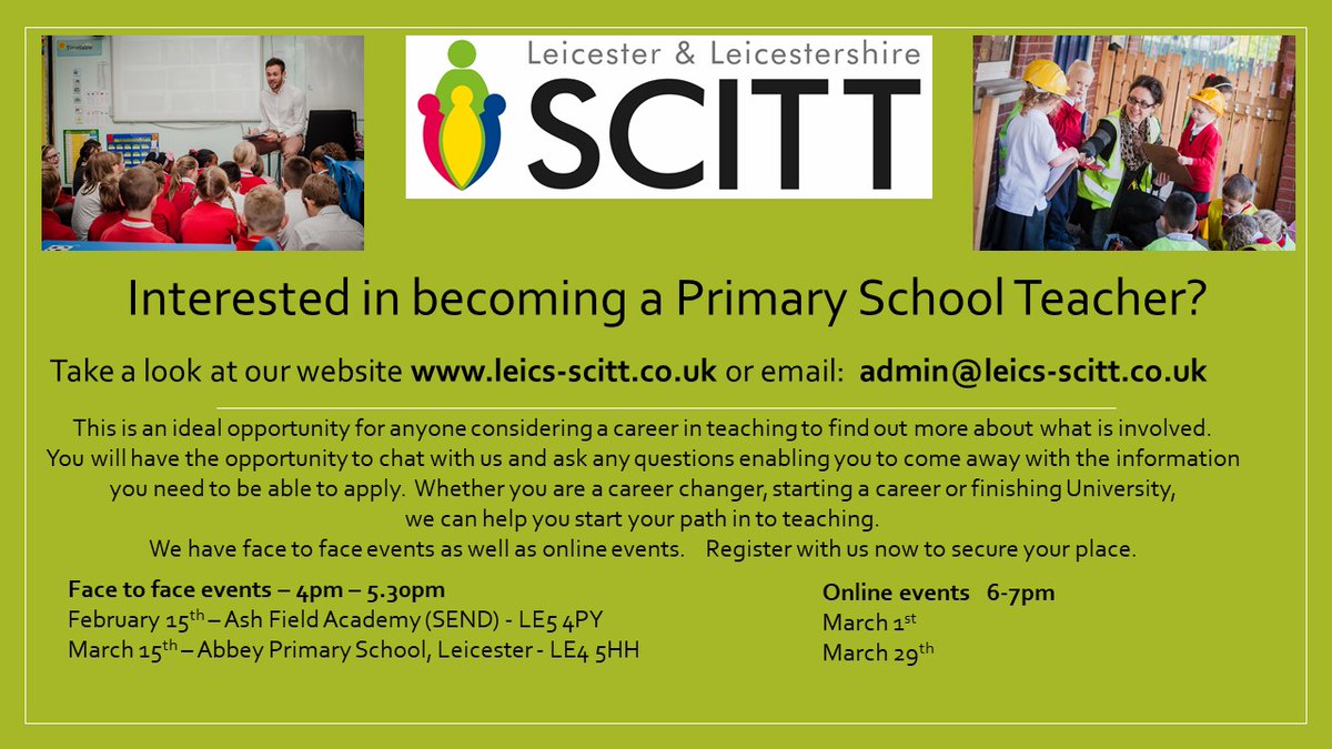 Book your place now so that your next chapter is an exciting one.  #pgce  #qts   #primaryteaching