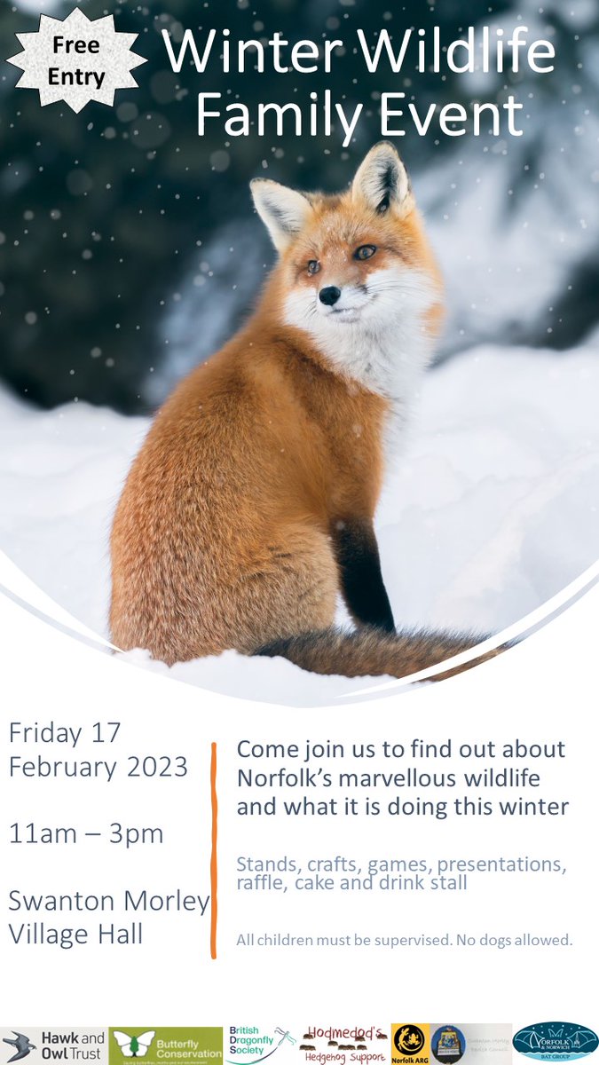 One month to go until our free Winter Wildlife Event. Fun for all the family! Hope to see you there. #NorfolkEvents #HalfTerm