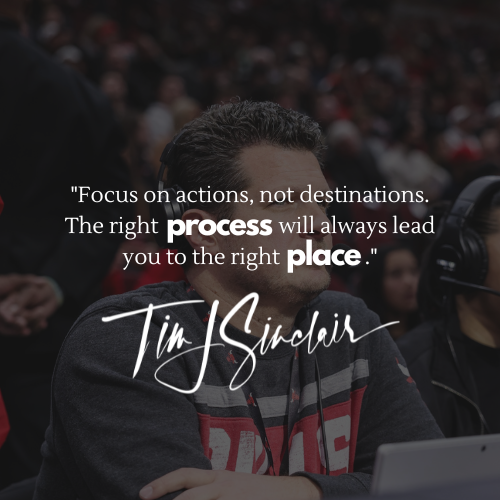 timjsinclair's tweet photo. As you work to achieve your #goals and #dreams, focus on actions, not destinations. The right process will always lead to the right place. Though that place might not be the one you expected. https://t.co/wRUVHTDqFz
