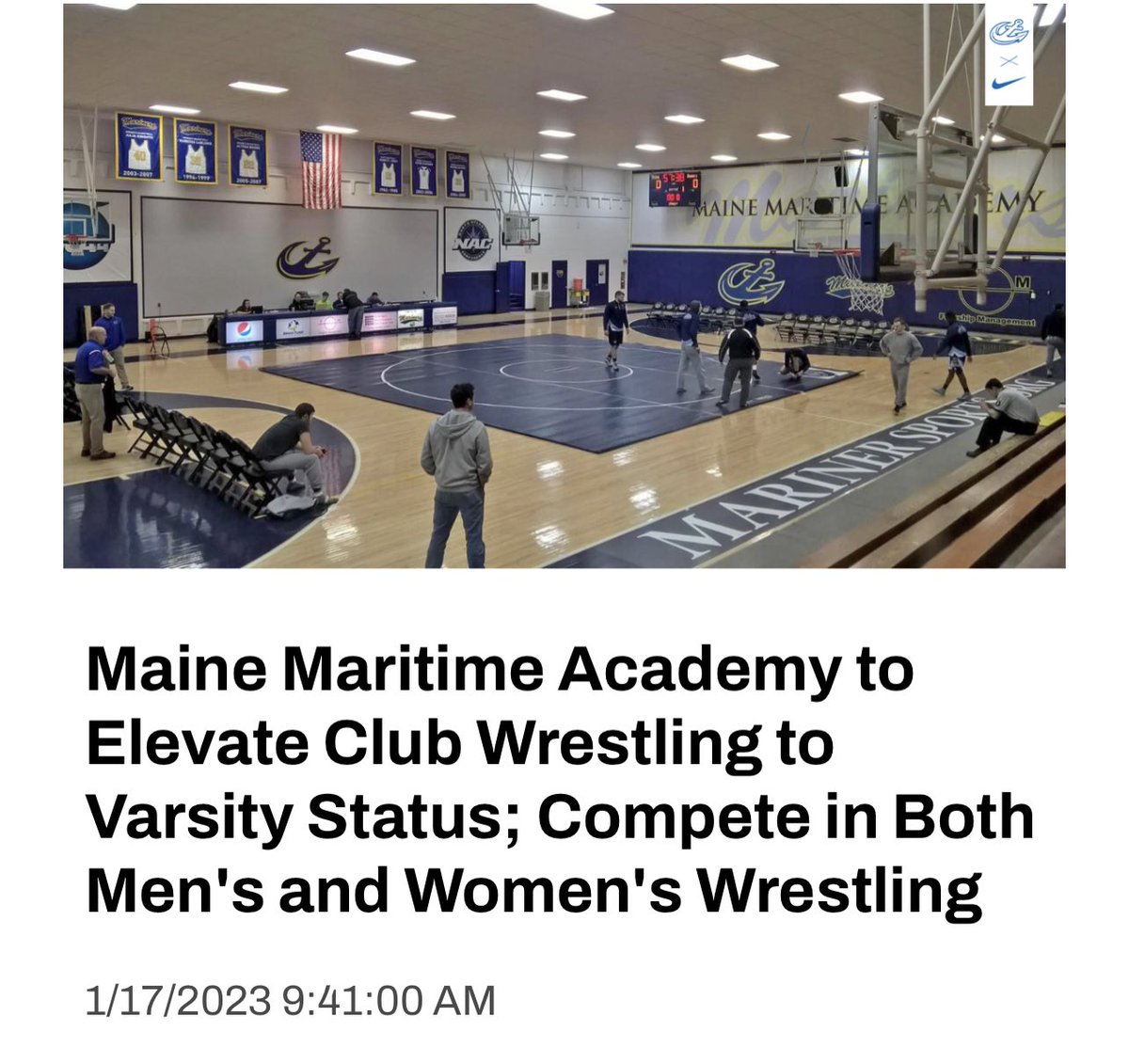 We are Pumped to have @Maine_Maritime Wrestling aboard!!! #WINatEVERYTHING #GrowTheSport