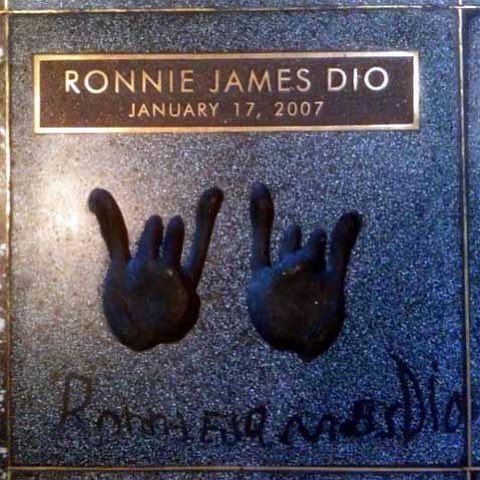 16 years ago today! Jan 17, 2007, Ronnie placed his hands into cement on the "Rockwalk", immortalizing his handprints forever into the sidewalk of Sunset Blvd in Hollywood, (in front of <a href="/GuitarCenter/">Guitar Center</a>). <a href="/TerryBozzio/">Terry Bozzio Official</a> and <a href="/Slash/">Slash</a> were also honored along side Ronnie on this great day.