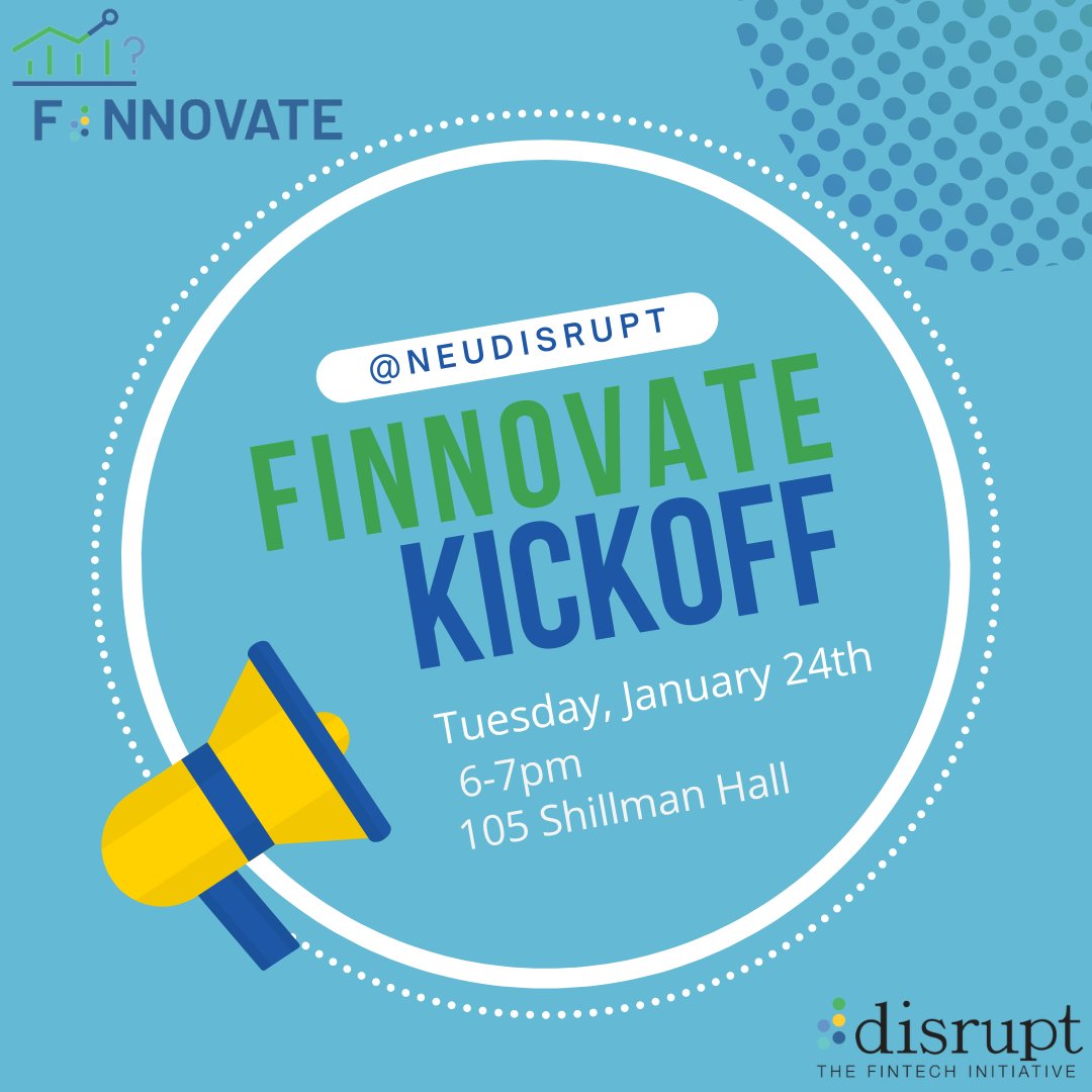 Join Disrupt for our Finnovate Kickoff next Tuesday! This is a great opportunity to meet other Finnovate participants, and learn more about Finnovate and what it will be like if you couldn't attend our Intro to Finnovate workshops! RSVP using the link in our bio!🤩