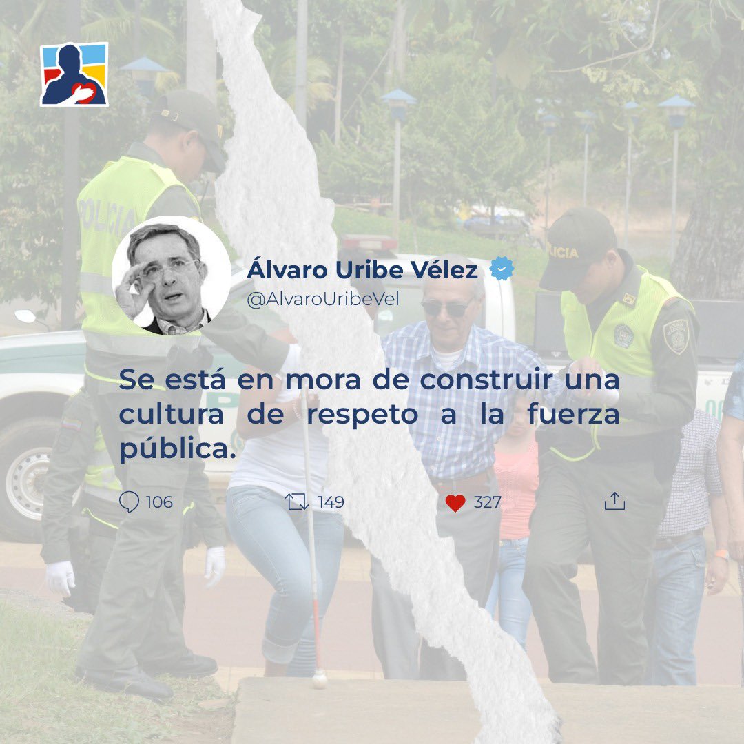 CeDemocratico's tweet photo. Se está en mora de construir una cultura de respeto a la fuerza pública. https://t.co/7HIy57tXbH