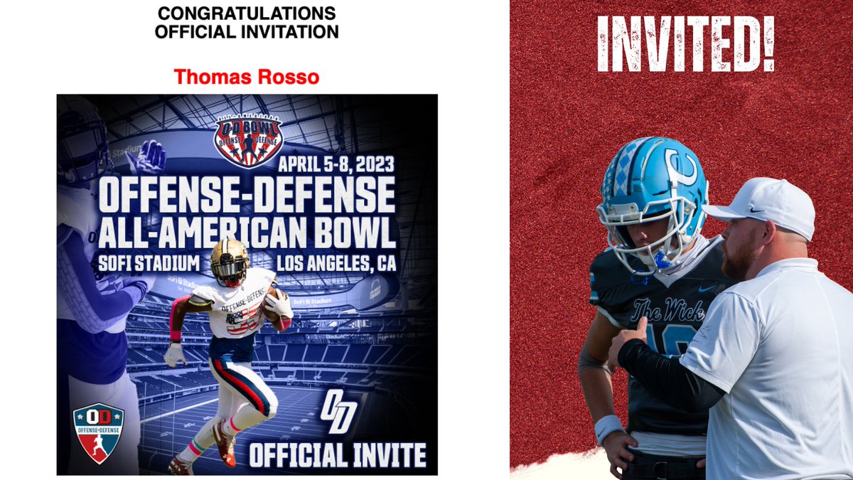 ThomasRosso3's tweet photo. #grateful to get invited and excited to meet other top players from all over the country and get inspired! @ODFootballCamps #TheStandard #ODforLife https://t.co/ot4ZlsxcAj