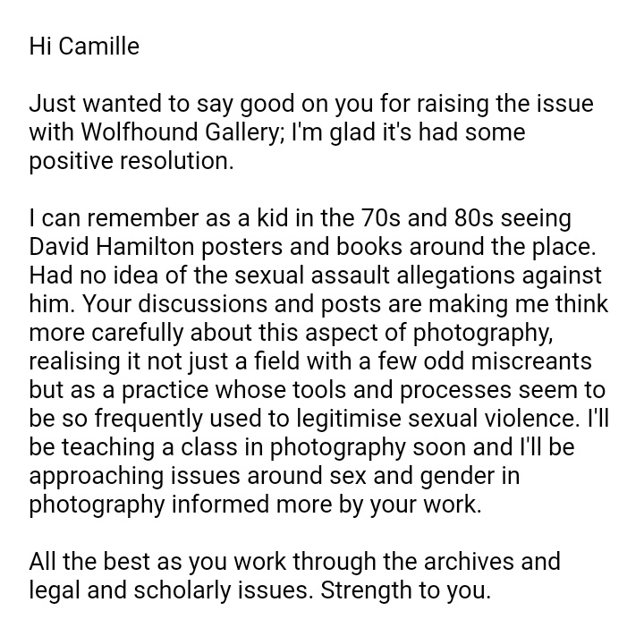 This is why I speak up! To affect change.  This warms my heart ❤