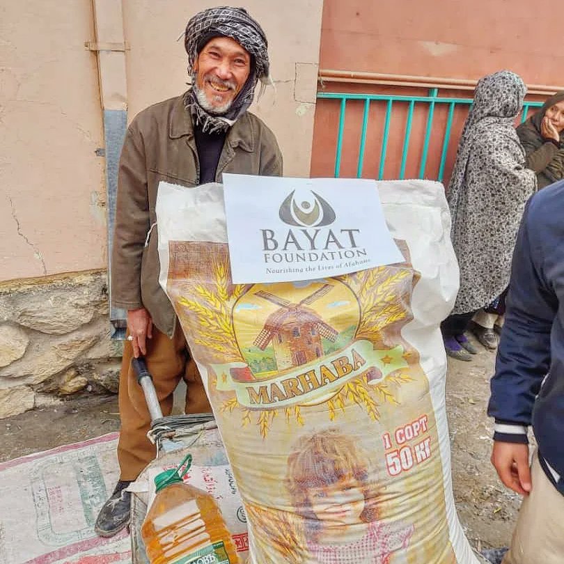 bayatfoundation's tweet photo. As part of our annual Winter Aid Drive, Bayat Foundation distributed flour, rice, and oil to 170 destitute families in the 13th District of Kabul City. https://t.co/UansdIKF5P