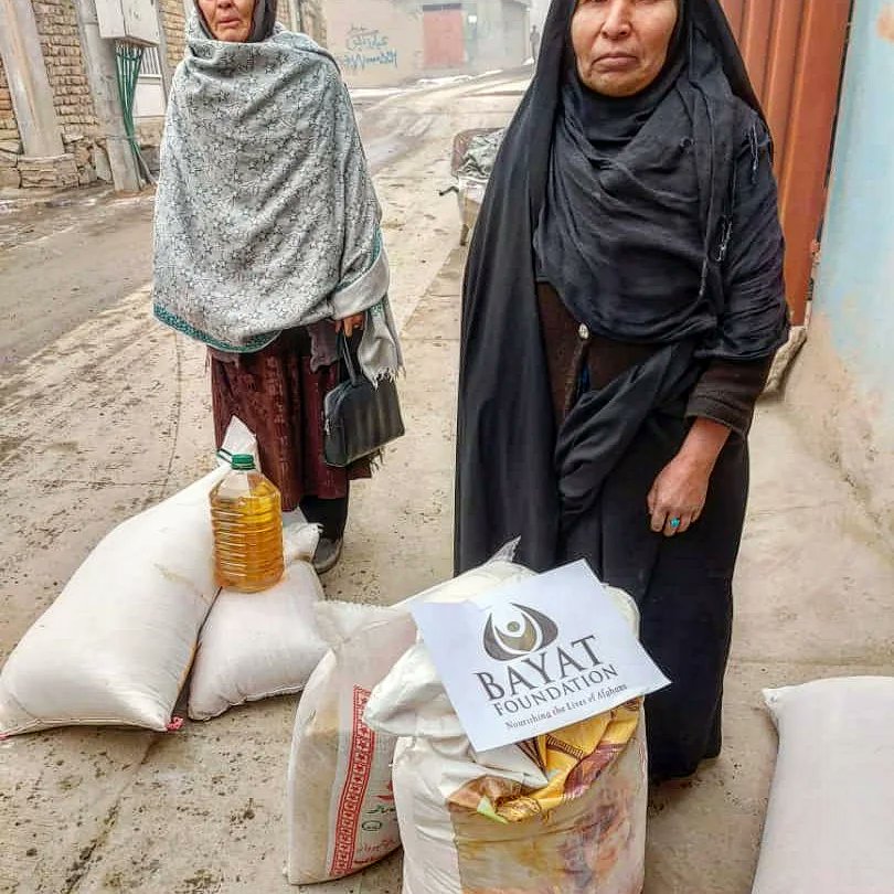 bayatfoundation's tweet photo. As part of our annual Winter Aid Drive, Bayat Foundation distributed flour, rice, and oil to 170 destitute families in the 13th District of Kabul City. https://t.co/UansdIKF5P