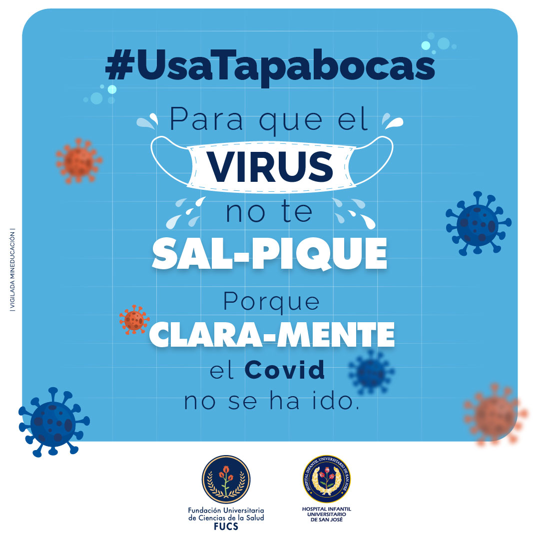 #UsaTapabocas ✅

Clara-mente el Covid no se ha ido❌ por eso ten cuidado para que no te sal-pique.