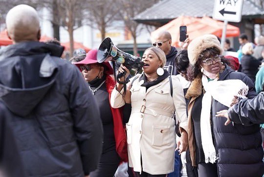 BerniceKing's tweet photo. Moments from yesterday’s #MLKDay March in #Atlanta.

 #MLKEveryday  #MLK #CorettaScottKing https://t.co/ojUspPp1GI