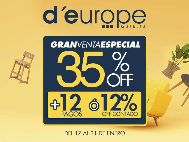 CosmopolMx's tweet photo. Gran Venta Especial D'europe. Precios válidos hasta 31 de enero de 2023 o agotar existencias. I.V.A. incluido. Consulta tarjetas participantes para meses sin intereses. Aplican restricciones https://t.co/QZMlwEhjYa